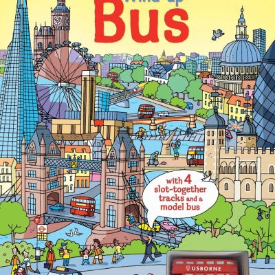 Wind-up Bus Book with Slot-Together Tracks